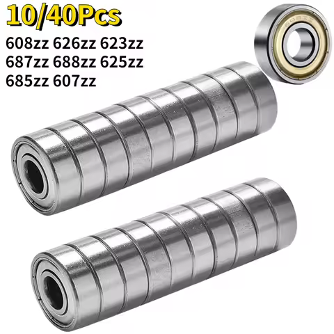 10-40Pcs Ball Bearings 608ZZ 623ZZ 626ZZ 687ZZ 607ZZ Deep Groove Miniature Bearings for Skateboard S