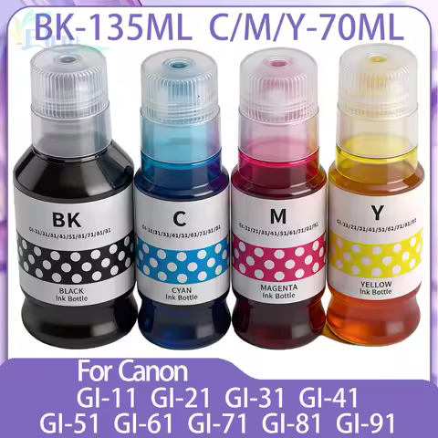 GI-11 GI-21 GI-31 GI-41 GI-51 GI-61 GI-71 GI-81 GI-91 Refill Ink Kit For Canon PIXMA G3520 G3560 G35