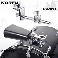 KAREN1 Drum Cowbell Clamp, Bass Jazz Drum Parts with Parallel Action Jaws Drum Cowbell Bracket Mount