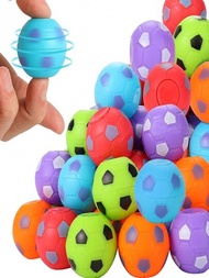 12入組隨機顏色的足球手指陀螺球,青少年和成年人的足球壓力球陀螺玩具,足球派對禮物袋,教室獎品,旋轉的手指小球生日禮物