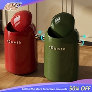 Qw56tyutye3.sg Creative Swinging Cover Rubbish Bin Home Kitchen Flip Cover Trash Can Closed Hygiene 