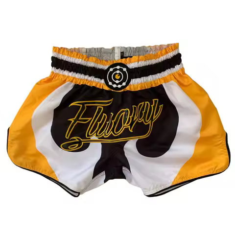 FLUORY MTSF97 MMA Fighting Muay Thai Shorts Boxeo Boxer Training Sports High Quality Kick Boxing Fit