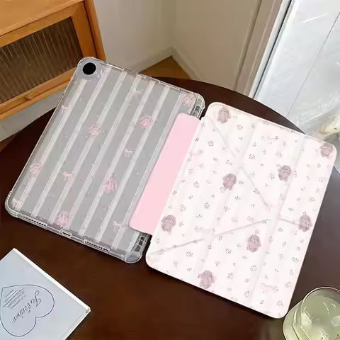 3+Y Fold Crystal Clear Case for Tab S6 Lite 10.4 inch Samsung S10 S9 12.4 inch Samsung Tab S7 S8 S9 