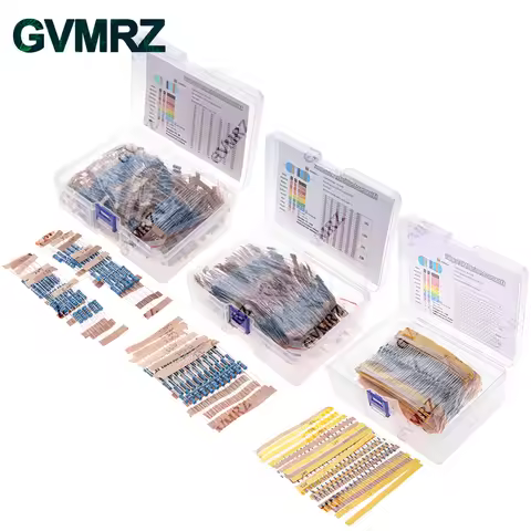 1/4W 1/8W 1/2W 1W 2W Metal Film Resistor Kit 130 Values 0.125W 0.25W 0.5W 1% Resistance Assortment A