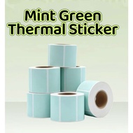 Mint Green Thermal barcode Sticker Paper For Xprinter Thermal Printer Waybill Sticker Marklife Phome