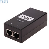 TTSTE POE Power Injector, 24V/48V 0.5A 100Mbps POE Power Supply, POE Device Desktop Output 48V 0.5A 