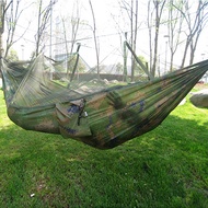 Portable Camping Hammock Single-person Folded Into The Pouch Mosquito Net Hammock Hanging Bed For Tr