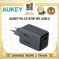 AUKEY PA-C3 67W WC USB-C Charger Super Fast Charging 3 Port USB C & 1 USB Port a 2 Year Warranty Ori