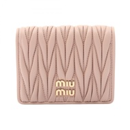 【二手】Miu Miu MATELASSE'MIU 5MV204AFPPF0236 女士真皮雙折錢包 全新