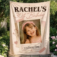 Personalized Vintage Birthday Tapestry for Men Custom Name Age 30th 40th 50th 60th 70th 80th Birthda