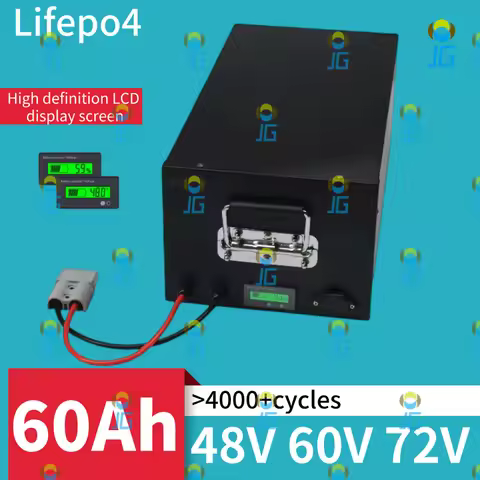 JG Lifepo4 48V 60V 72V 60Ah Battery Pack With Bluetooth BMS Peak 180A for RV EV Motorcycle Elecrtric