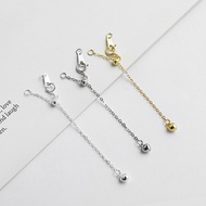 S925 Sterling Silver Seiko Heart Extension Chain DIY Beaded Bracelet Necklace Connection Chain Silic