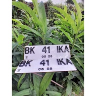 7CM Convex Black Car License Plate