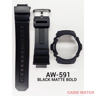 amazfit Aksesori ▲CASIO G-SHOCK BAND AND BEZEL AW590 AW591 AWGM100 AWGM101 100% ORIGINAL