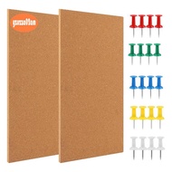 Cork Board Bulletin Board, Small Rectangular Pin Board for Wall, Self-Adhesive Cork Board for Office