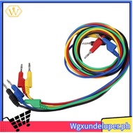 【W】5PCS Stackable Banana to Banana Plug Test Leads Soft Electrical Test Cable Wire 3.3Ft/1M for Mult