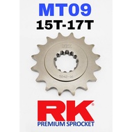 RK Front Sprocket Yamaha MT09 Tracer 650 15T 16T 17T Depan Sprocket RK525 Gigi 15 16 17 MT07 MT10 RK