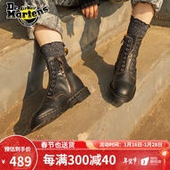 马丁（DR.MARTENS） 1460 LL侧拉链光面硬皮黑色男女款8孔马丁靴 黑色 39