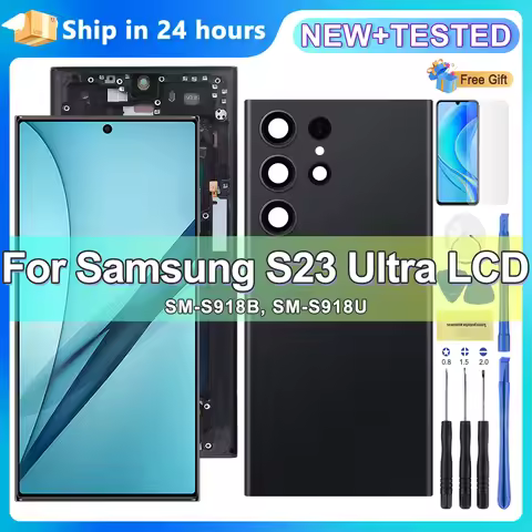 NEW tft For Samsung Galaxy S23 Ultra 5G S918B S918B/DS LCD Display Touch Screen Digitizer Assembly R