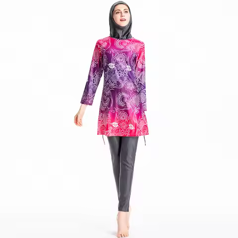 Women's Swimsuits Maillot De Bain Arab Beach Wear Hijab Modest Muslim Swimwear Plus Size Islamic Swi
