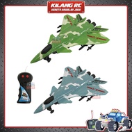 RC Jet Kapal Terbang Air Force Kawalan Jauh dengan Lampu (Ready Stock) / RC Jet Army Airplane Toy