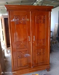 lemari pakaian kayu jati 2 pintu hanya melayani provinsi jawabarat DKI jkt Banten dan Jabodetabek
