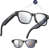 Yowow BIT AI Camera Smart Glasses for Men Women with 8MP, 4K Photo/1200P HD Video Recording, Transla