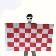 [mcfsnzwtxz1bw] Red and White Check Flag Checkered Racing Flags for Indoor Outdoor Holiday
