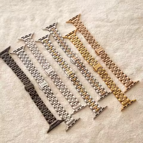Stainless Steel Metal Women's Watch Band for Apple Watch 38/40/41mm 42/44/45/46/49mm Suitable for iW