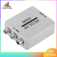AV To RF Video Converter Mini HD Video Adapter Box Support RF 67.25/61.25MHz RF
