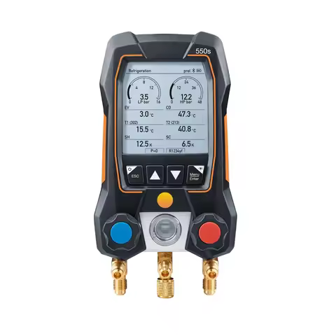 Testo550s Digital Manifold Gauge Refrigeration Meter Air-conditioning Manifold Pressure Gauge With 2