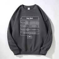 Hey Jude Lyrics Beatles Punk Band Loose Fit round Neck Sweatshirt Youthful Autumnal Cotton Polyester