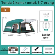 Tenda Camping Outdoor 8-12 Orang Tenda Tahan Air dan Tahan Angin Tenda Pertemuan Keluarga Tenda Besa
