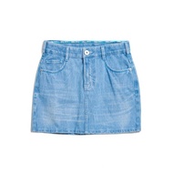 EDWIN 女裝 迦績JERSEYS 超特彈力丹寧短裙 (拔淺藍) #短裙