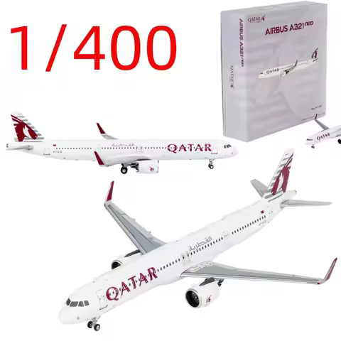 HX Diecast 1/400 Scale Qatar Airways A321neo A7-AJB Airplane Model Alloy Qatar Airways Airlines Airp