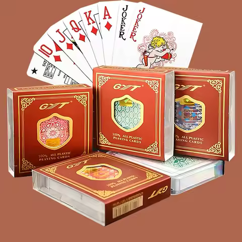 Premium Frosted Playing Cards PVC Plastic Waterproof Durable Poker Cards Large Character Deck of Car