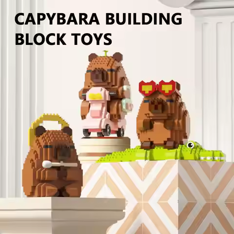 Lovely Cartoon Animals Nanobricks Capybara Micro Diamond Block Construction Model Building Bricks Ed