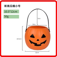 Halloween Pumpkin Bucket Handheld Ghost Festival Bucket Decoration Plastic Pumpkin Jar Children's CO