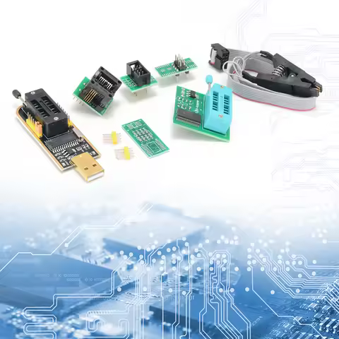 SOIC8 SOP8 Test Clip Online Programming BIOS USB Programmer Module Kit CH341 Programmer Complete Kit