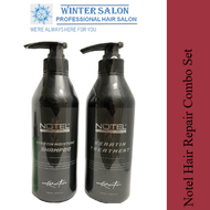[Hair Repair Combo Set] Notel Keratin Moisture Shampoo (500ml) and Keratin Treatment (500ml)