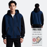 Oversized zipper hoodie (S-6XL) Plain jacket combination NAVI BLACK Men's oversized zipper hoodie ja