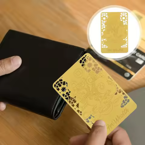 Fengshui Wealth Talisman Gold Card Chinese Pixiu Prosperity Amulet Attract Wealth Protection Home Of