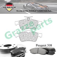 Münster Disc Brake Pad Rear for Peugeot 508 508 SW 1.6 1.6 THP 508 2.2 GT (D) 12' EP6CDT 4HL (DW12C)
