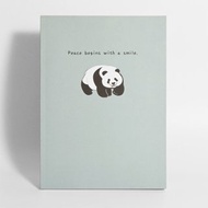 動物插畫筆記本 | 大貓熊 Peace begins with a smile