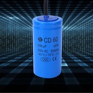 Blue CD60 250V Motor Capacitor 300uf Switching Household Appliances