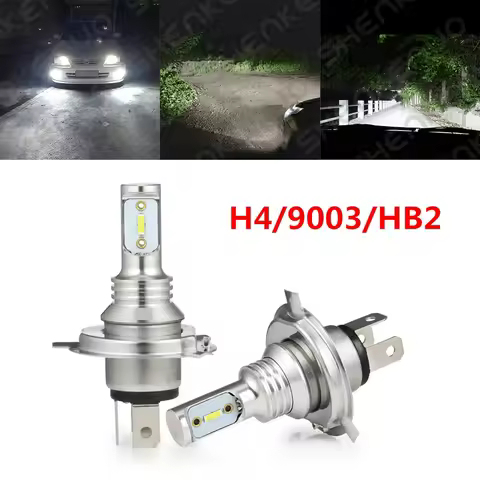 2Pcs Super Bright H4 9003 HB2 Led Bulb Car Headlight Motorcycle Auto Fog Lamps Light 12v 24V 80W