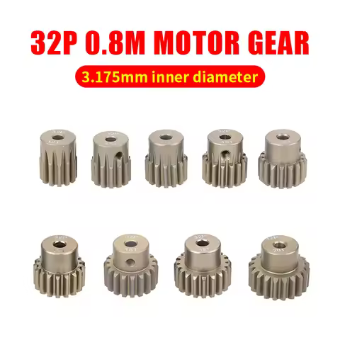 PYFORE 32P M0.8 3.175mm 12T 13T 14T 15T 16T 17T 18T 19T 20T Aluminum Alloy Metal Pinion Motor Gear F