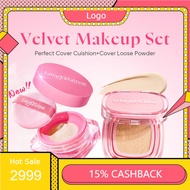G-2-G 2 In 1 Velvet Makeup Set Cover Cushion + Loose Powder Makeup