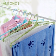 ALISOND1 Multifunction Scarf Hanger Space Saver Storage Racks Clothes Towel Hanger Retractable for Clothes Plastic Wardrobe Clothes Drying Rack/Multicolor