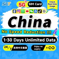 Wefly China SIM Card 5G 3-30Days 3-20GB 5G Unlimited Data SIM Card China SIM Card China Mainland